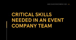 critical skills needed in an event company team